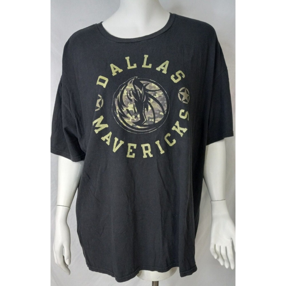 Fanactics 2XL Dallas Mavericks Cloak Camo Branded Liberty black t-shirt FLAWS